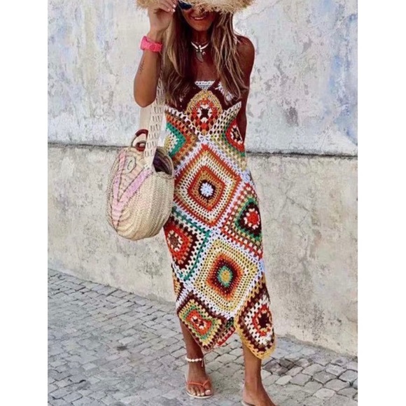 Backless Handmade Sling Hollow-out Crochet - Picture 4 of 16